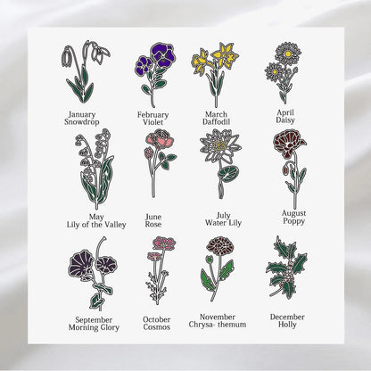 Personalized Stethoscope Name Tag with Birthflower & Birthstone