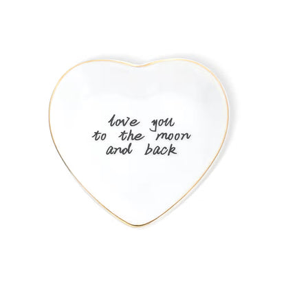 Custom Ceramic Jewelry Dish with Text or Handwriting Photo