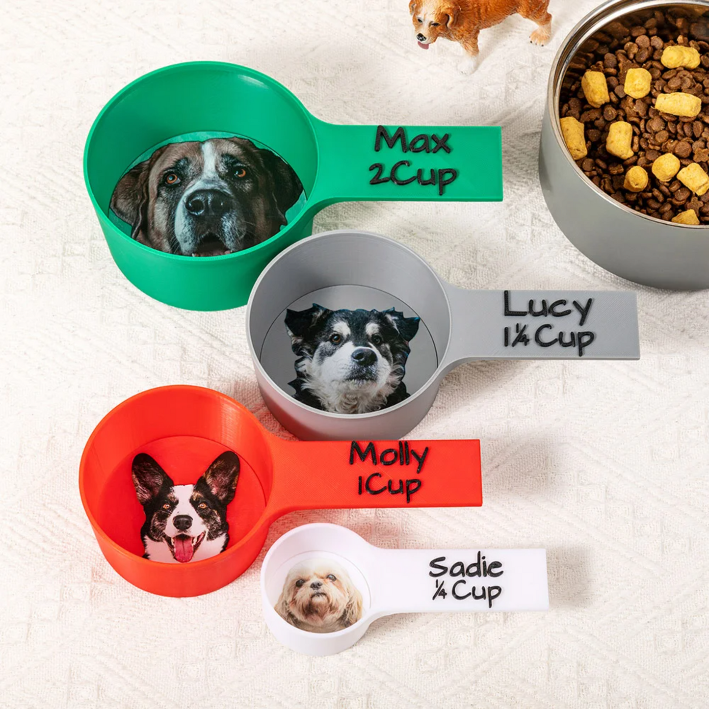 Pet Portrait and Name Food Measuring Cup