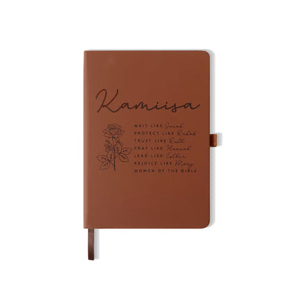 Personalized Bible Verse Notebook with Birth Flower