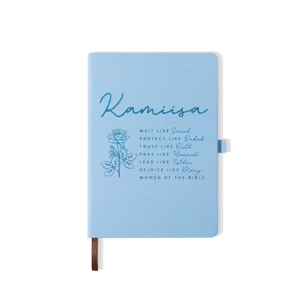 Personalized Bible Verse Notebook with Birth Flower