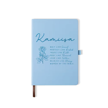 Personalized Bible Verse Notebook with Birth Flower