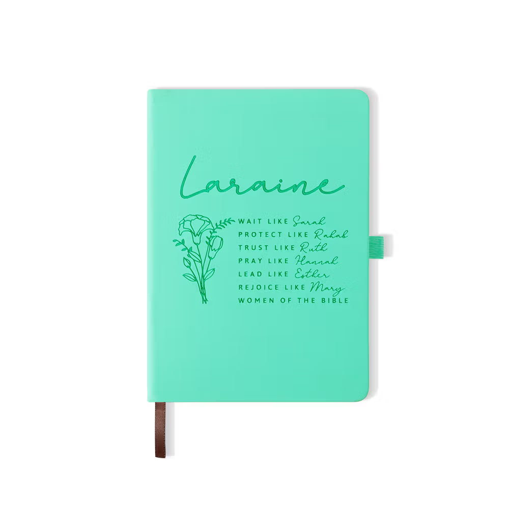 Personalized Bible Verse Notebook with Birth Flower