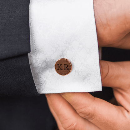Personalized Wooden Cufflinks with Box