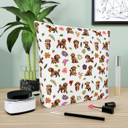 Cavapoo Print Cotton Cosmetic Bag/Makeup Organizer/Travel Pouch