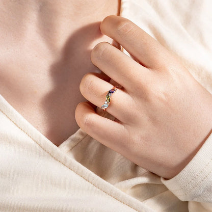 Multiple Marquise Birthstones Ring
