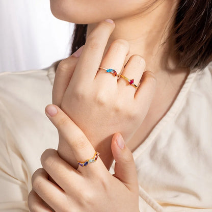 Multiple Marquise Birthstones Ring