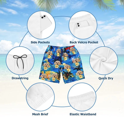 Custom Pet Photo Hawaiian Shorts