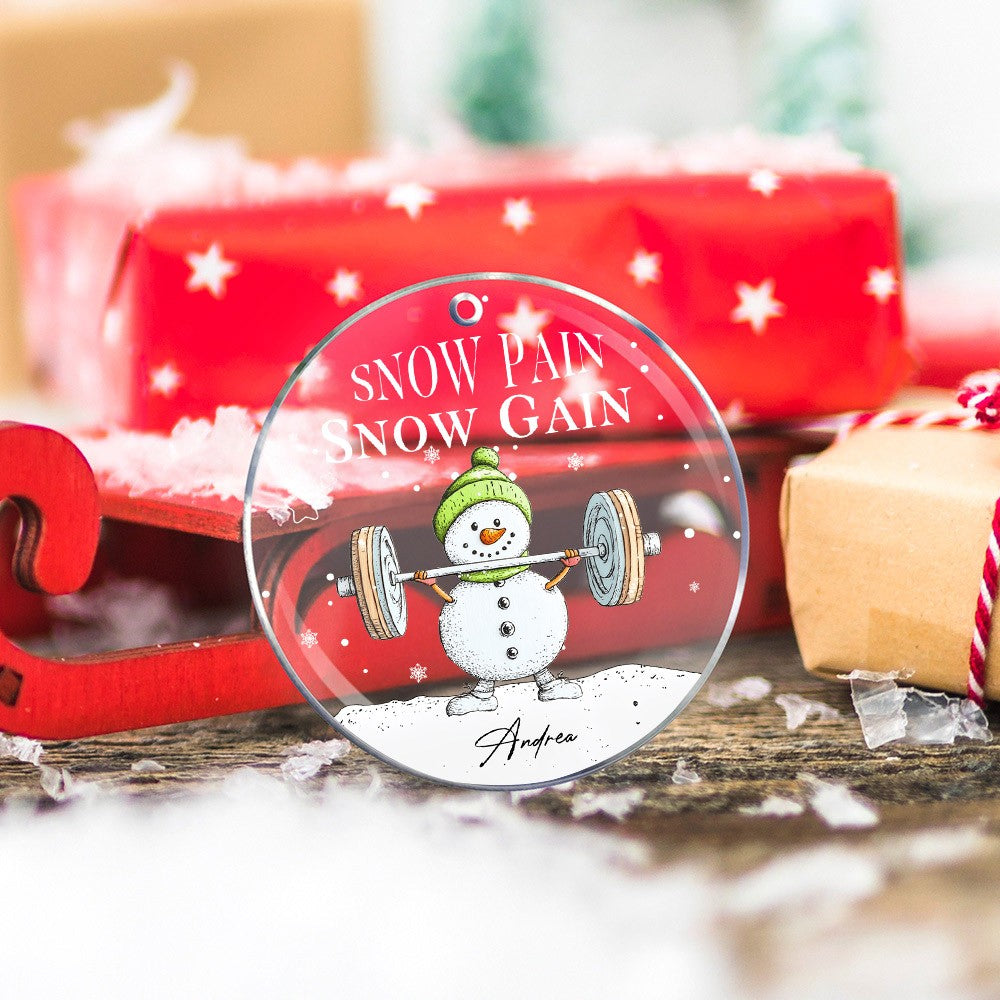 Snow Pain Snow Gain snowman ornament photo 2