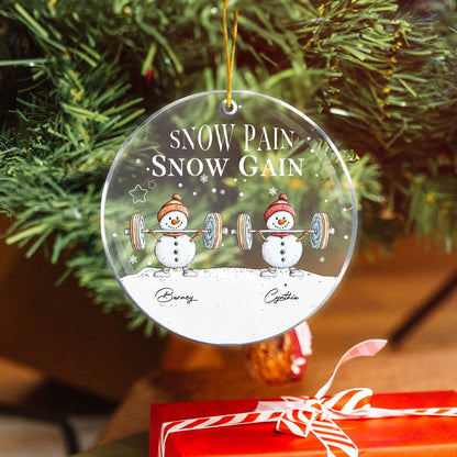 Snow Pain Snow Gain snowman ornament photo 3
