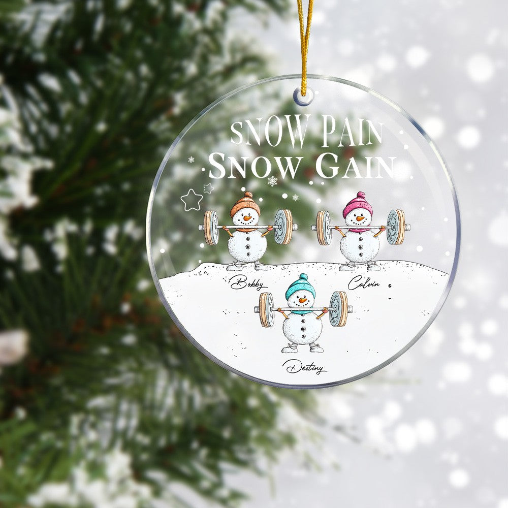 Snow Pain Snow Gain snowman ornament photo 4