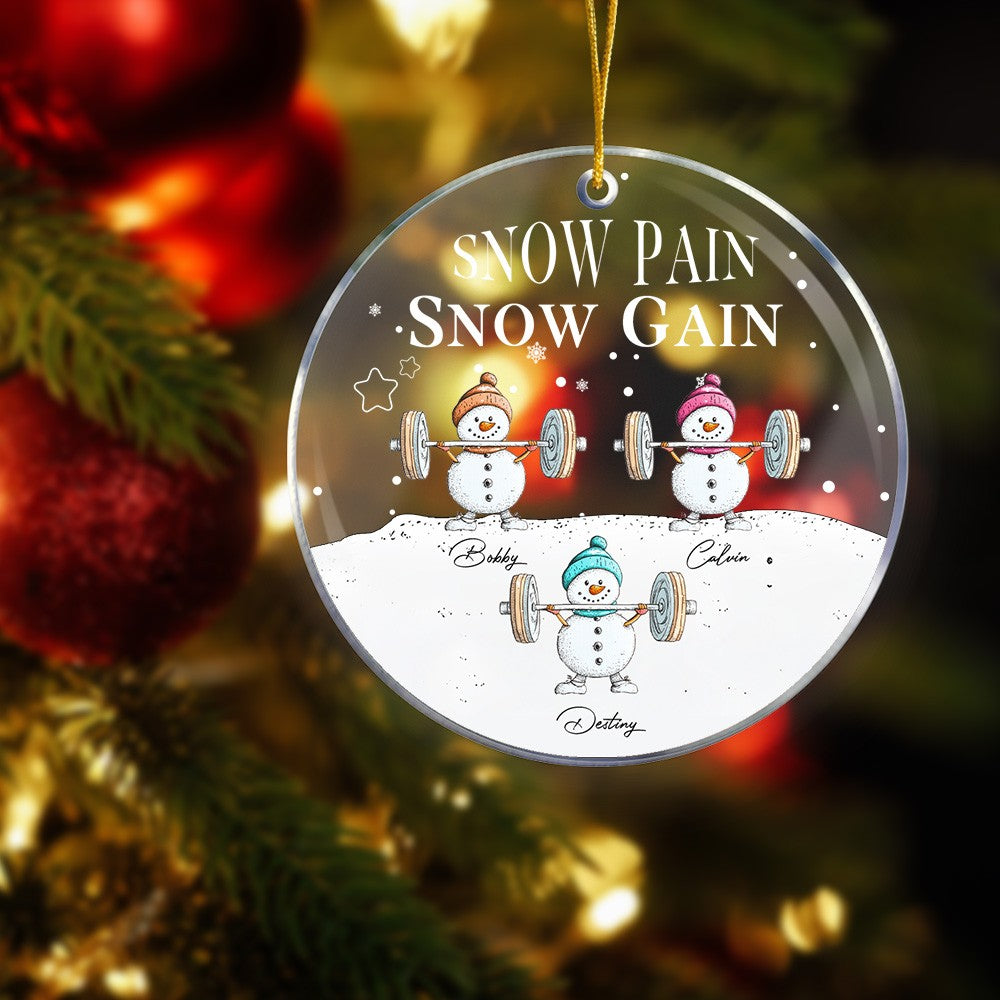 Snow Pain Snow Gain snowman ornament photo 6