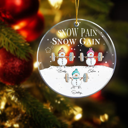 Snow Pain Snow Gain snowman ornament photo 6