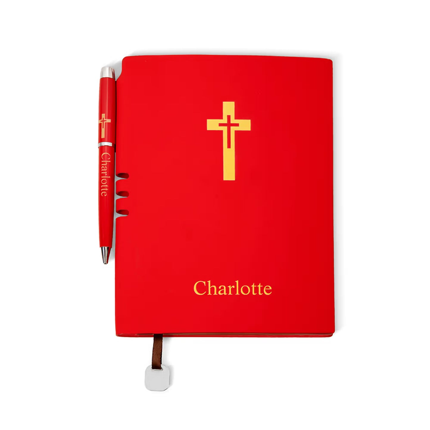 Personalized Cross Notebook with Name