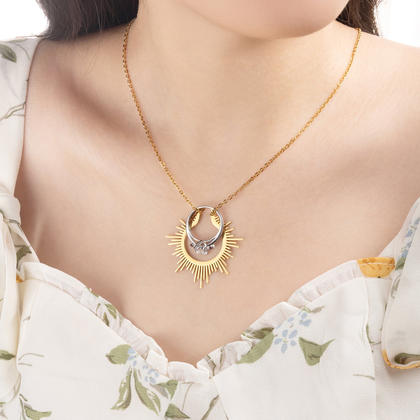 Sunshine Ring Holder Necklace