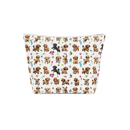 Cockapoo Print Cotton Cosmetic Bag/Makeup Travel Pouch