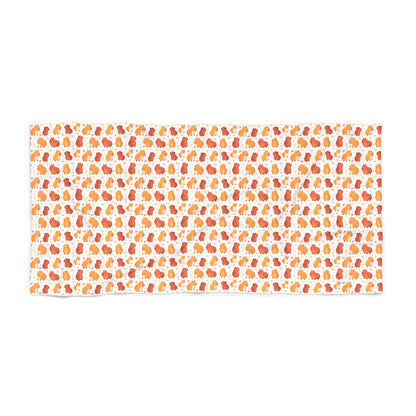 Capybara Kawaii Chibi Style Print Beach Towel