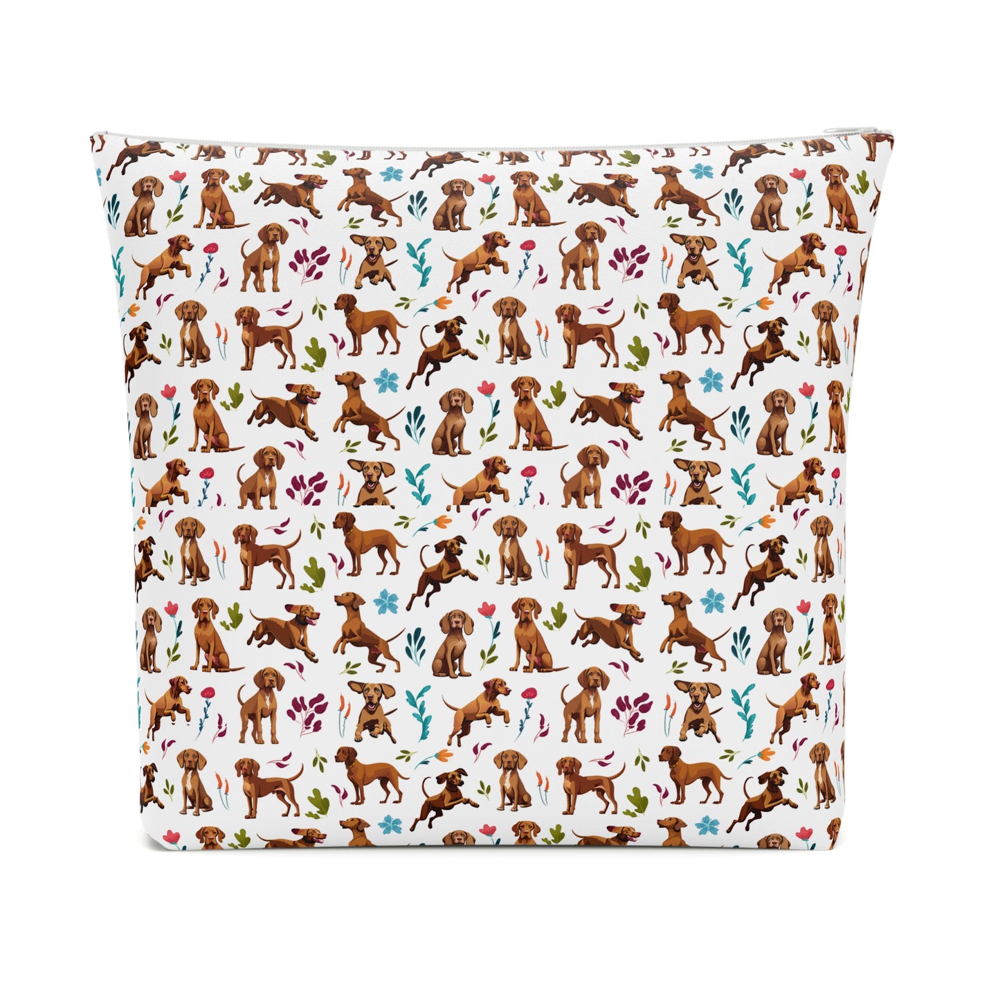 Vizsla Print Cotton Cosmetic Bag/Makeup Organizer & Toiletry Bag