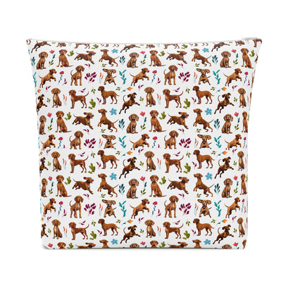 Vizsla Print Cotton Cosmetic Bag/Makeup Organizer & Toiletry Bag