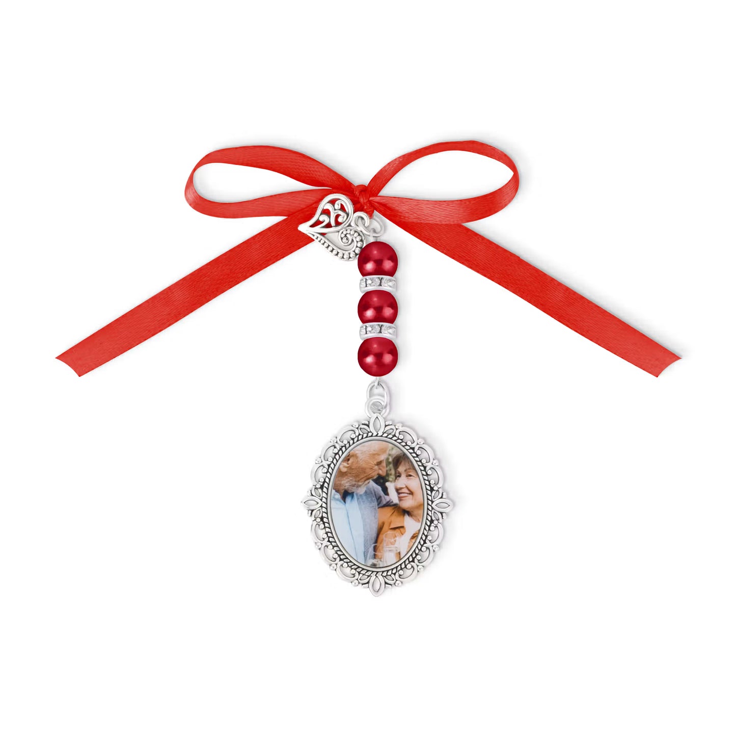 Personalized Multi Photo Charm for Wedding Bouquet