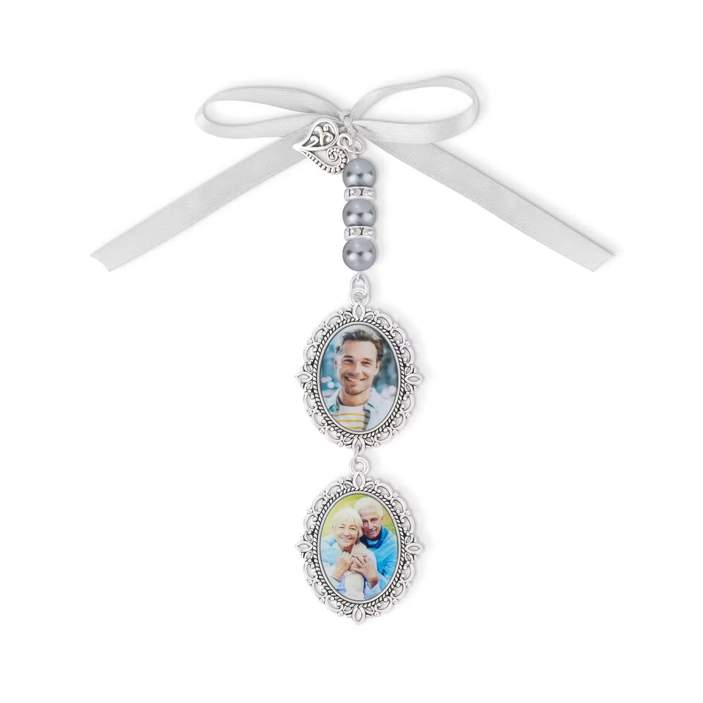 Personalized Multi Photo Charm for Wedding Bouquet