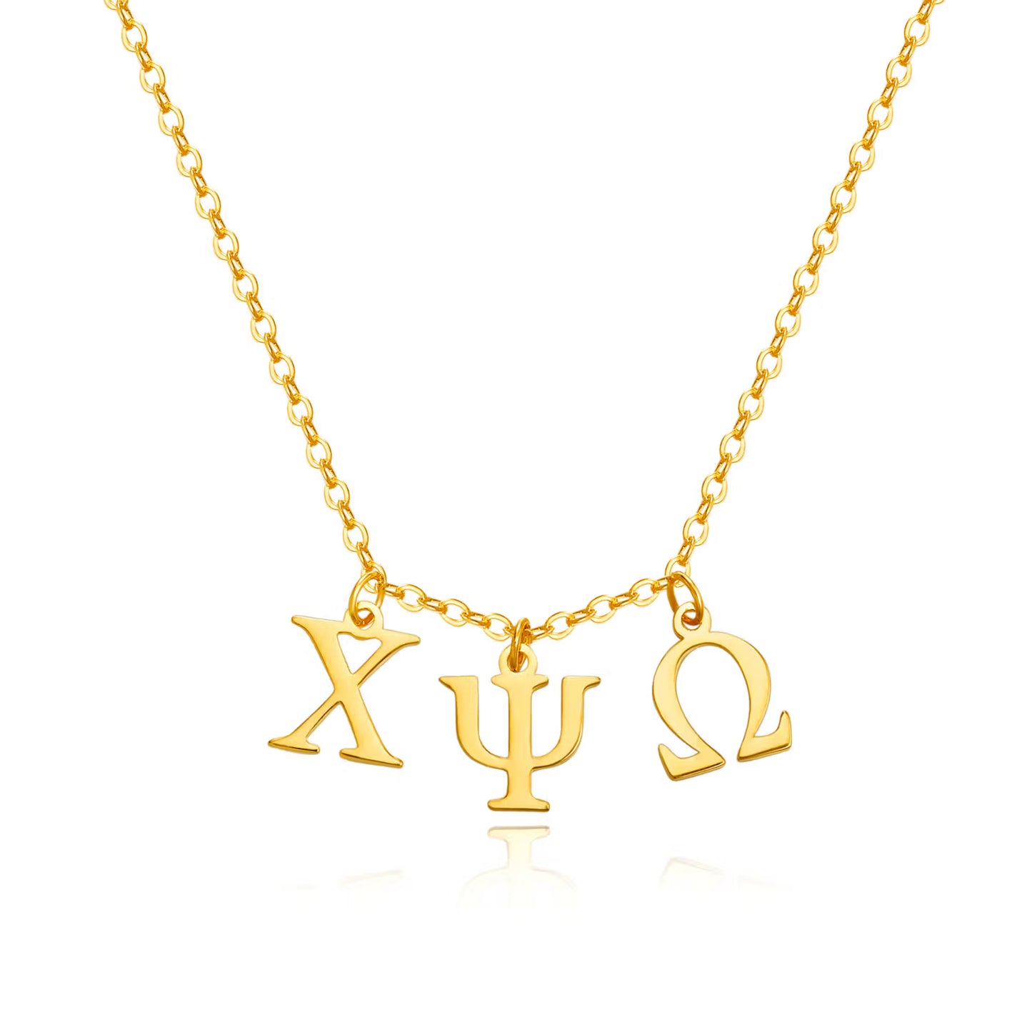 Personalized Sorority Necklace Greek Letters Pendant