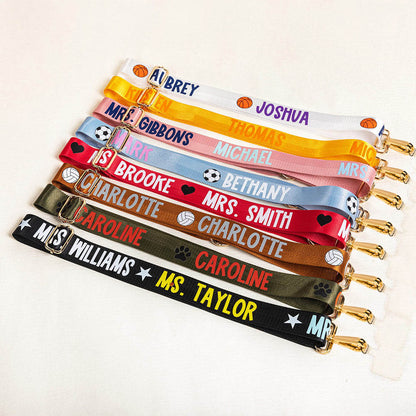 Personalized Colorful Crossbody Strap with Name