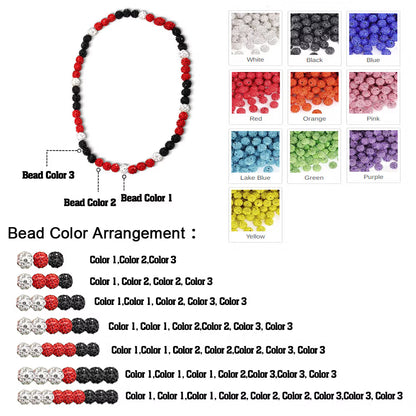 Personalized Rhinestone Beaded Baseball Bracelet