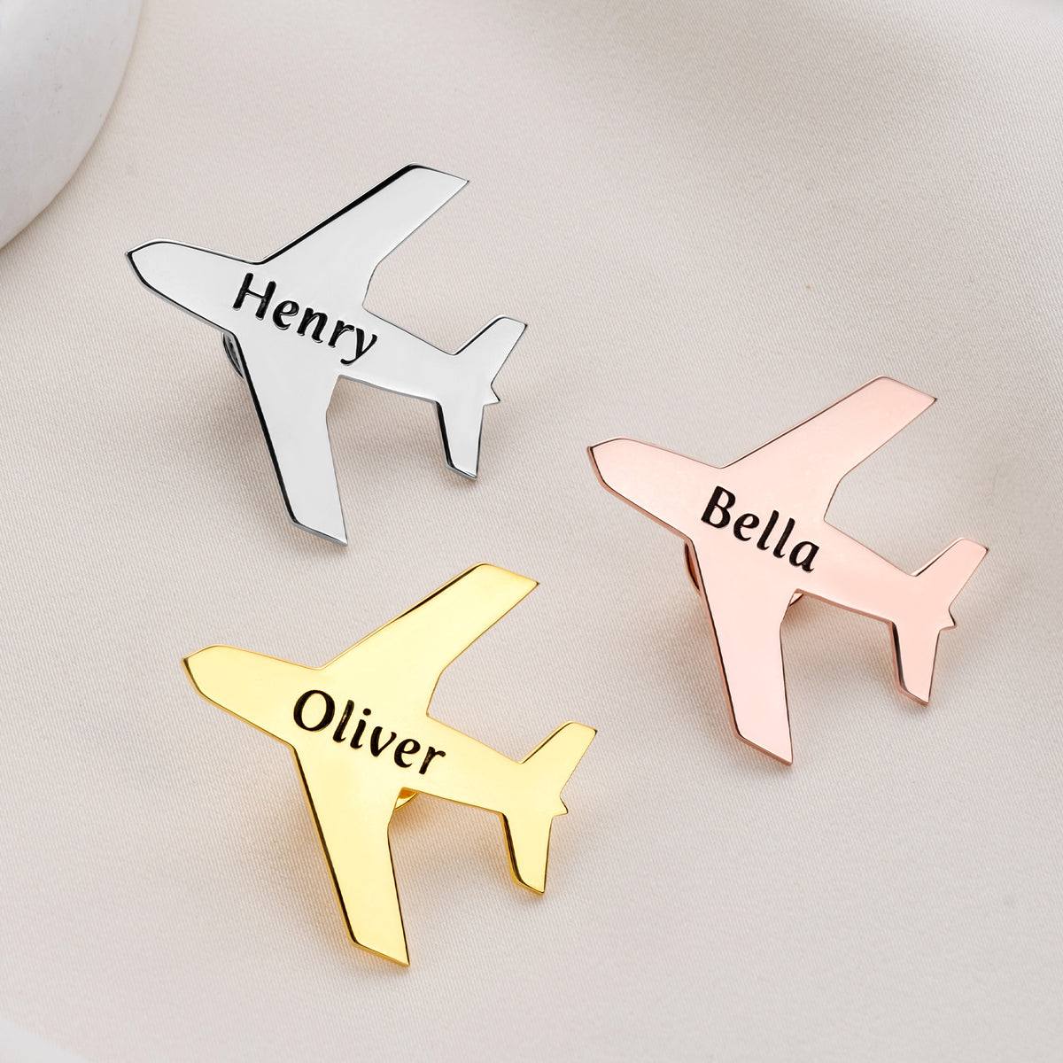 Personalized Airplane Lapel Pin with Name, photo 2