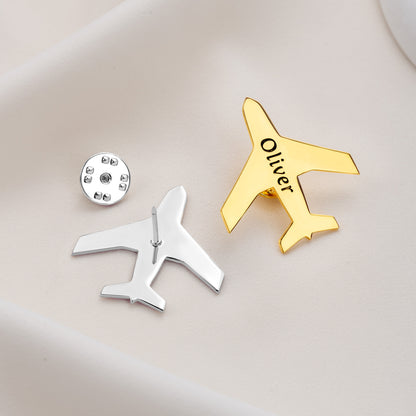 Personalized Airplane Lapel Pin with Name, photo 3