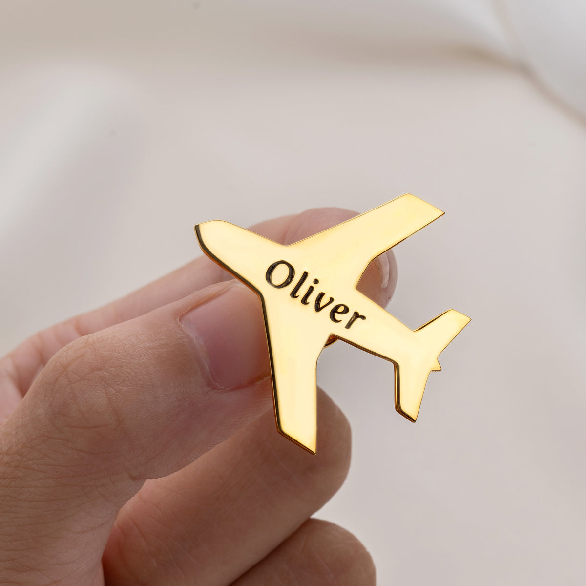 Personalized Airplane Lapel Pin with Name, photo 4