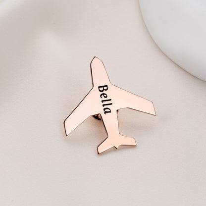 Personalized Airplane Lapel Pin with Name, photo 5