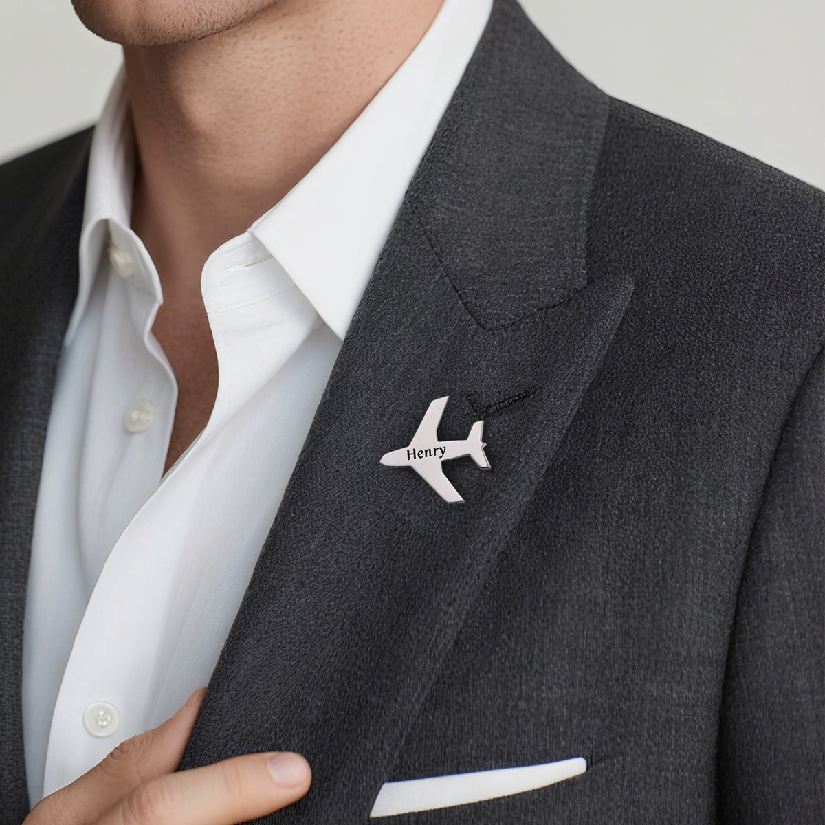 Personalized Airplane Lapel Pin with Name, photo 6