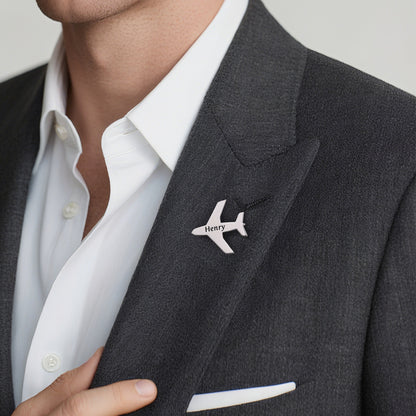 Personalized Airplane Lapel Pin with Name, photo 6