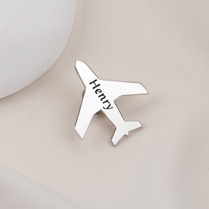 Personalized Airplane Lapel Pin with Name, photo 7