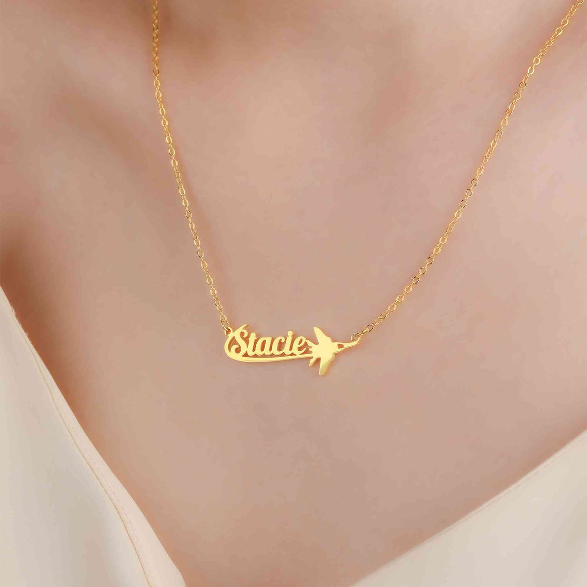Personalized Airplane Necklace with Name, photo 8