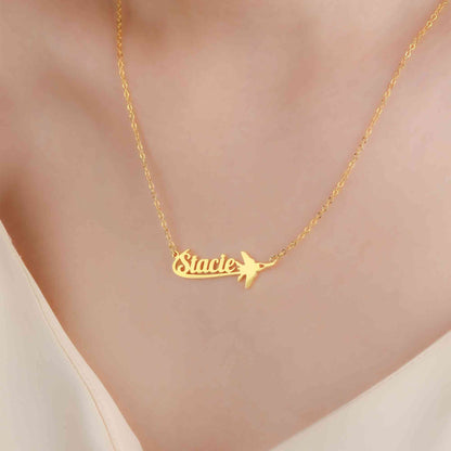 Personalized Airplane Necklace with Name, photo 8