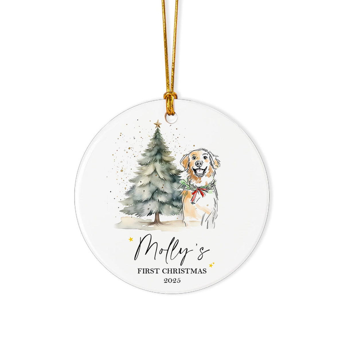 Dog's first Christmas ornament photo 1