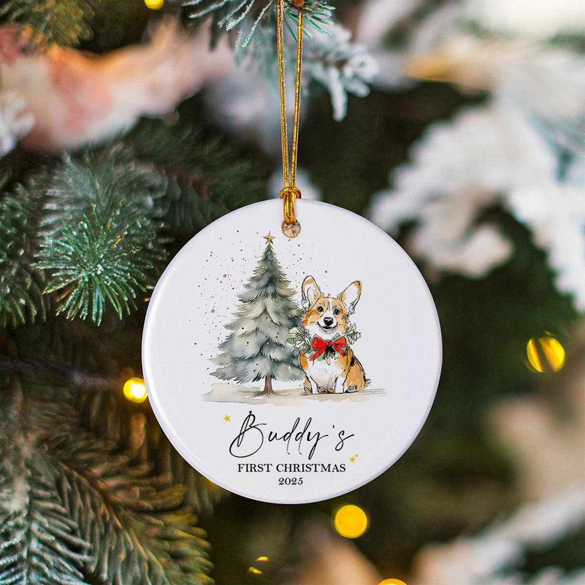 Dog's first Christmas ornament photo 3