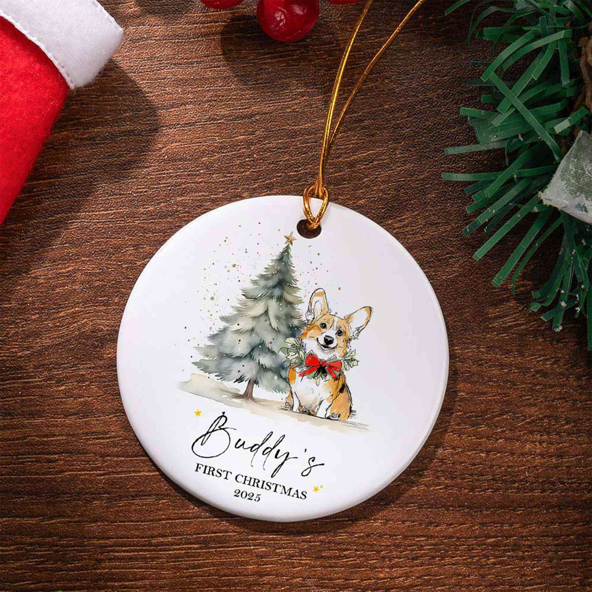 Dog's first Christmas ornament photo 6
