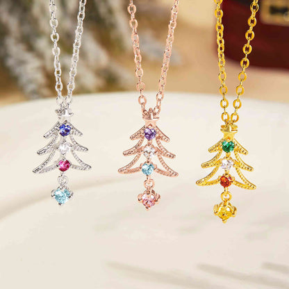 Christmas tree necklace with birthstones photo 2