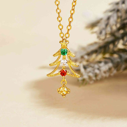 Christmas tree necklace with birthstones photo 4