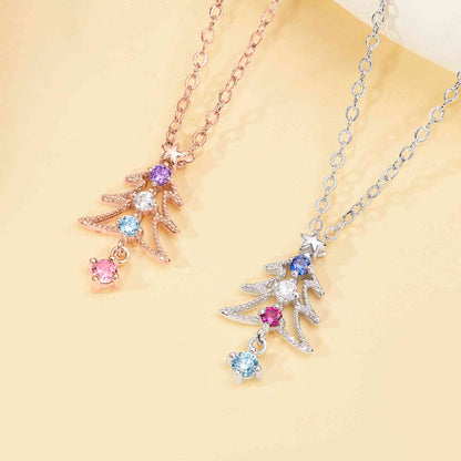 Christmas tree necklace with birthstones photo 7