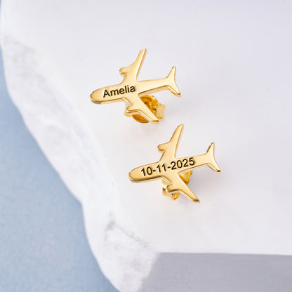 Mini Airplane Earrings