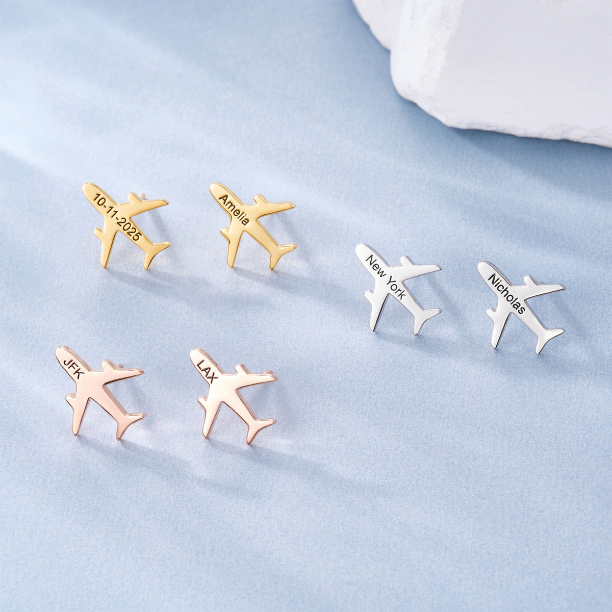Mini Airplane Earrings