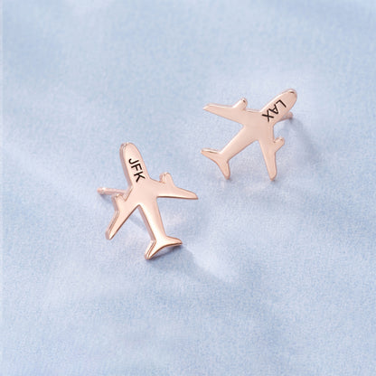 Mini Airplane Earrings