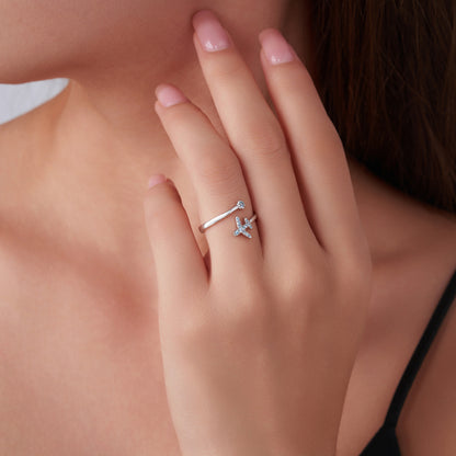 Personalized Birthstone Airplane Ring, photo 6
