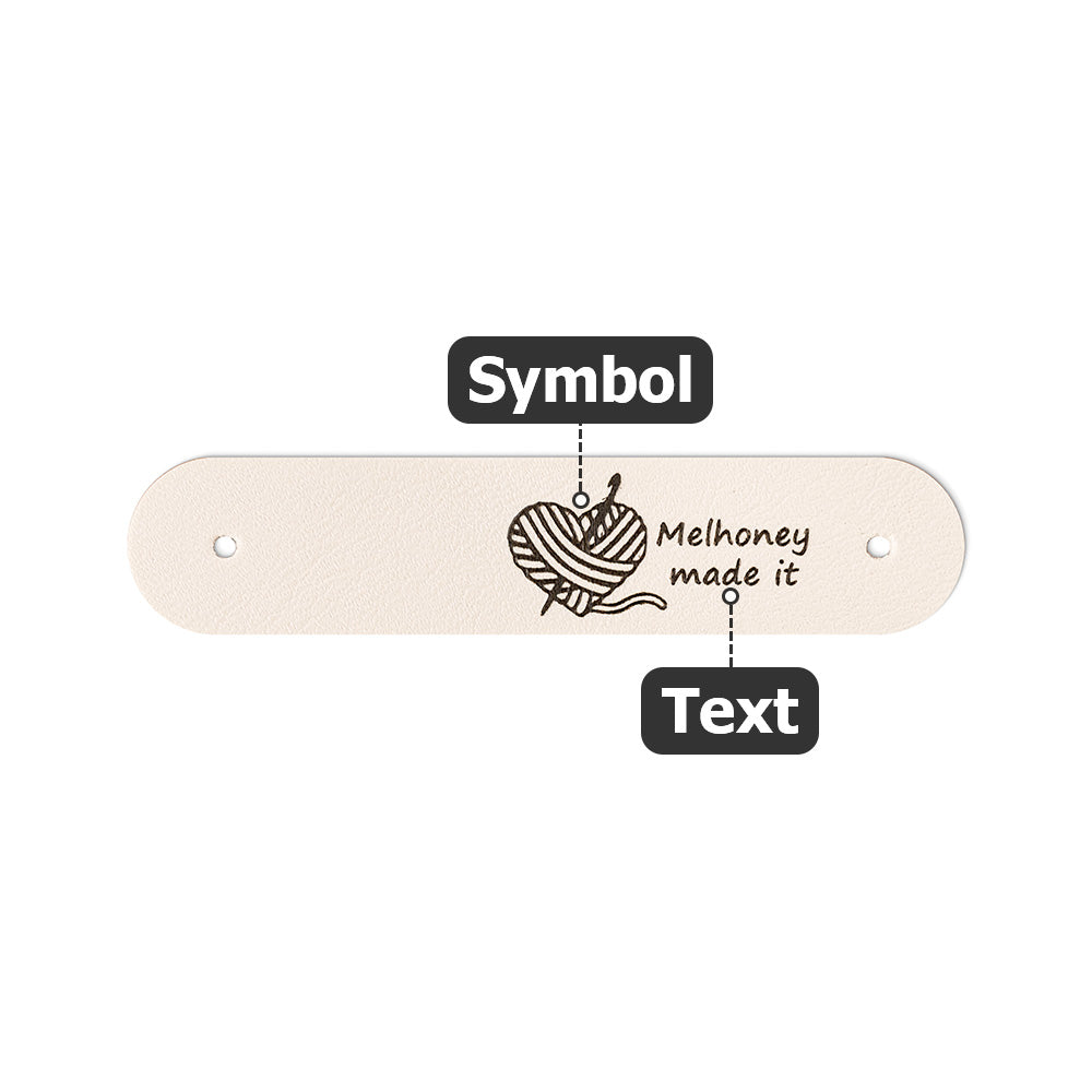 Personalized Leather Knitting Labels with Name, photo 7