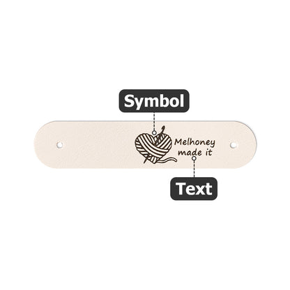 Personalized Leather Knitting Labels with Name, photo 7