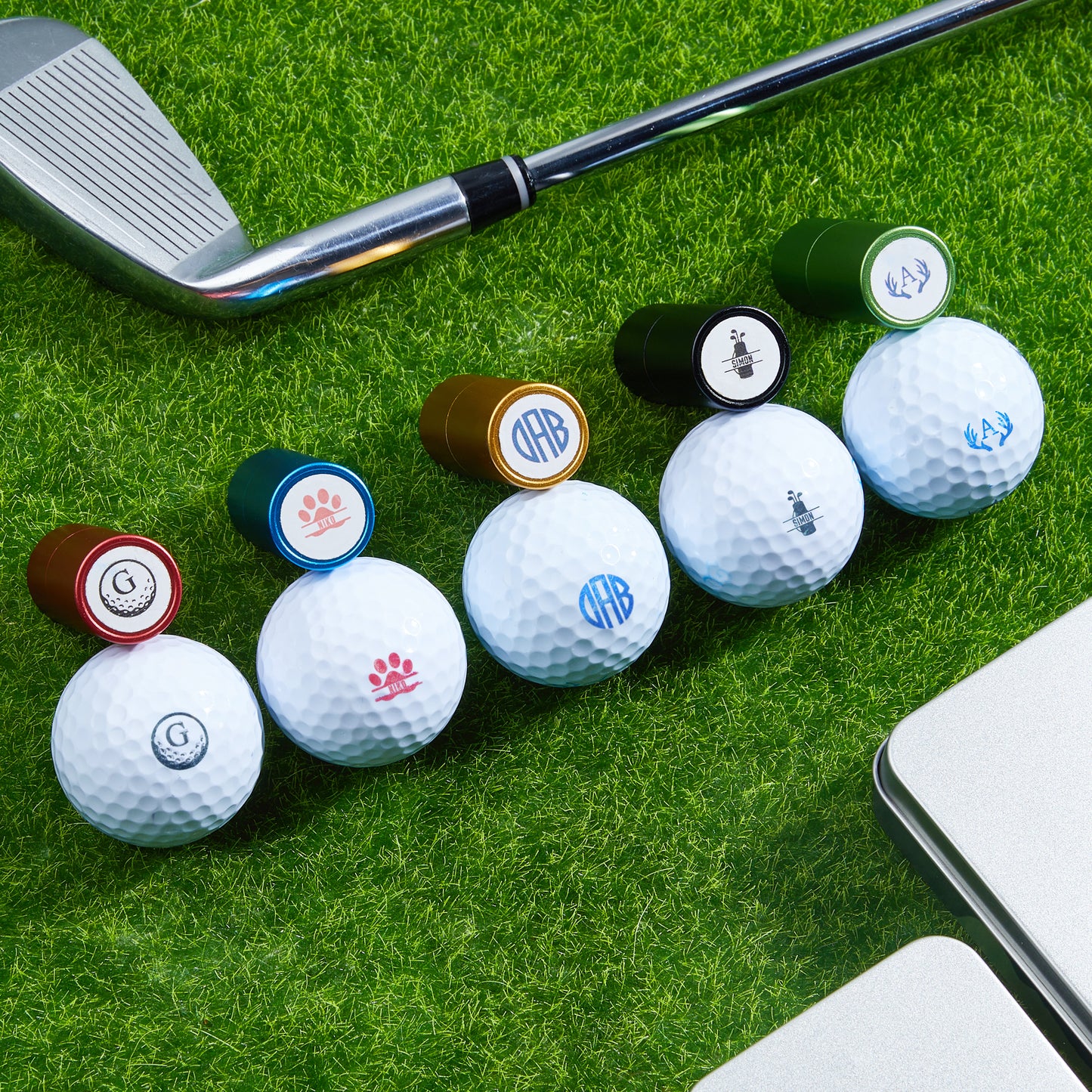 Personalized Golf Ball Stamp with Box